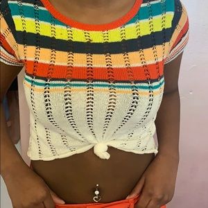 Cropped sweater + skirt